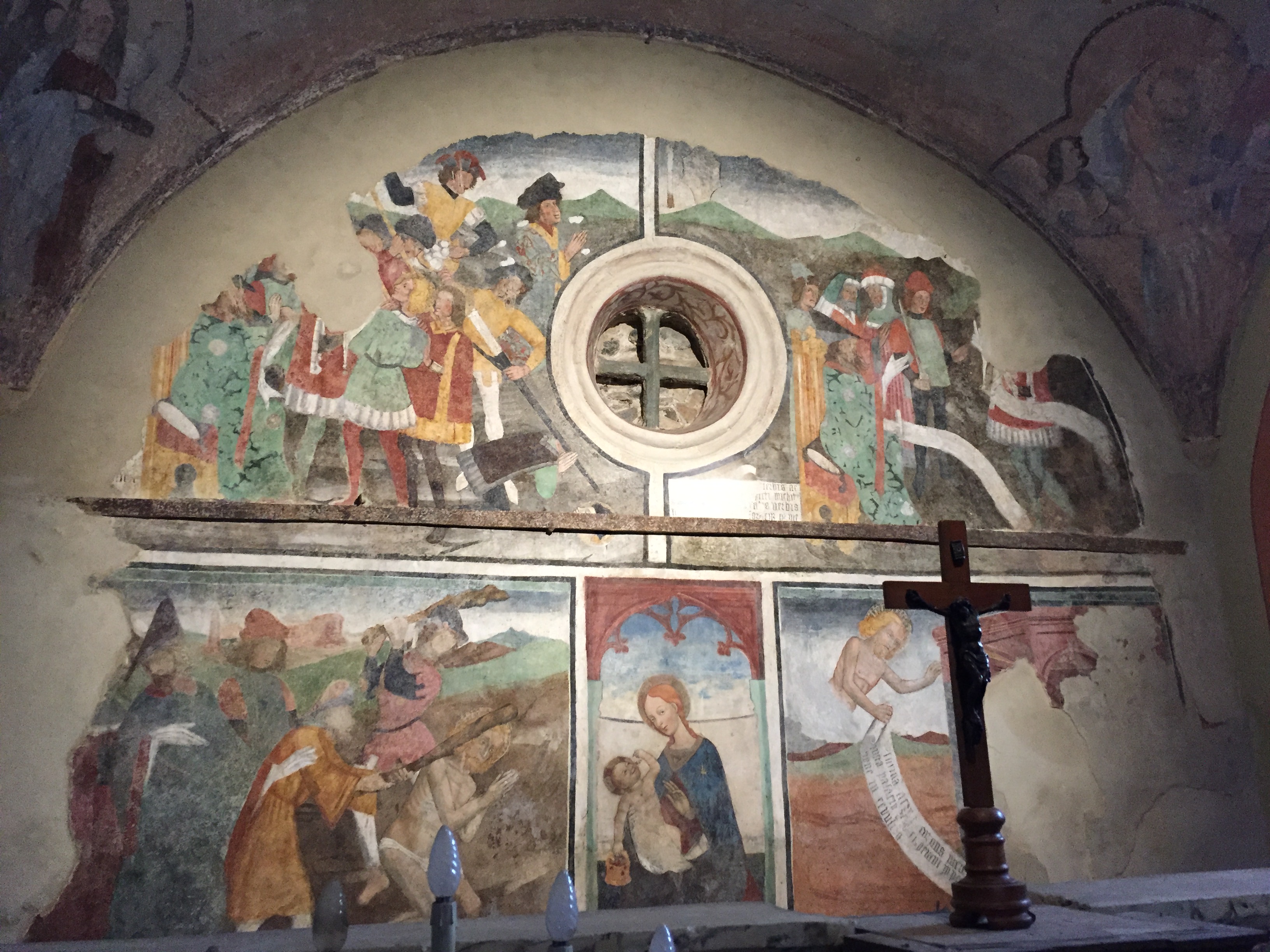 Un affresco della Cappella di San Sebastiano a Giaveno (Diocesi di Torino)