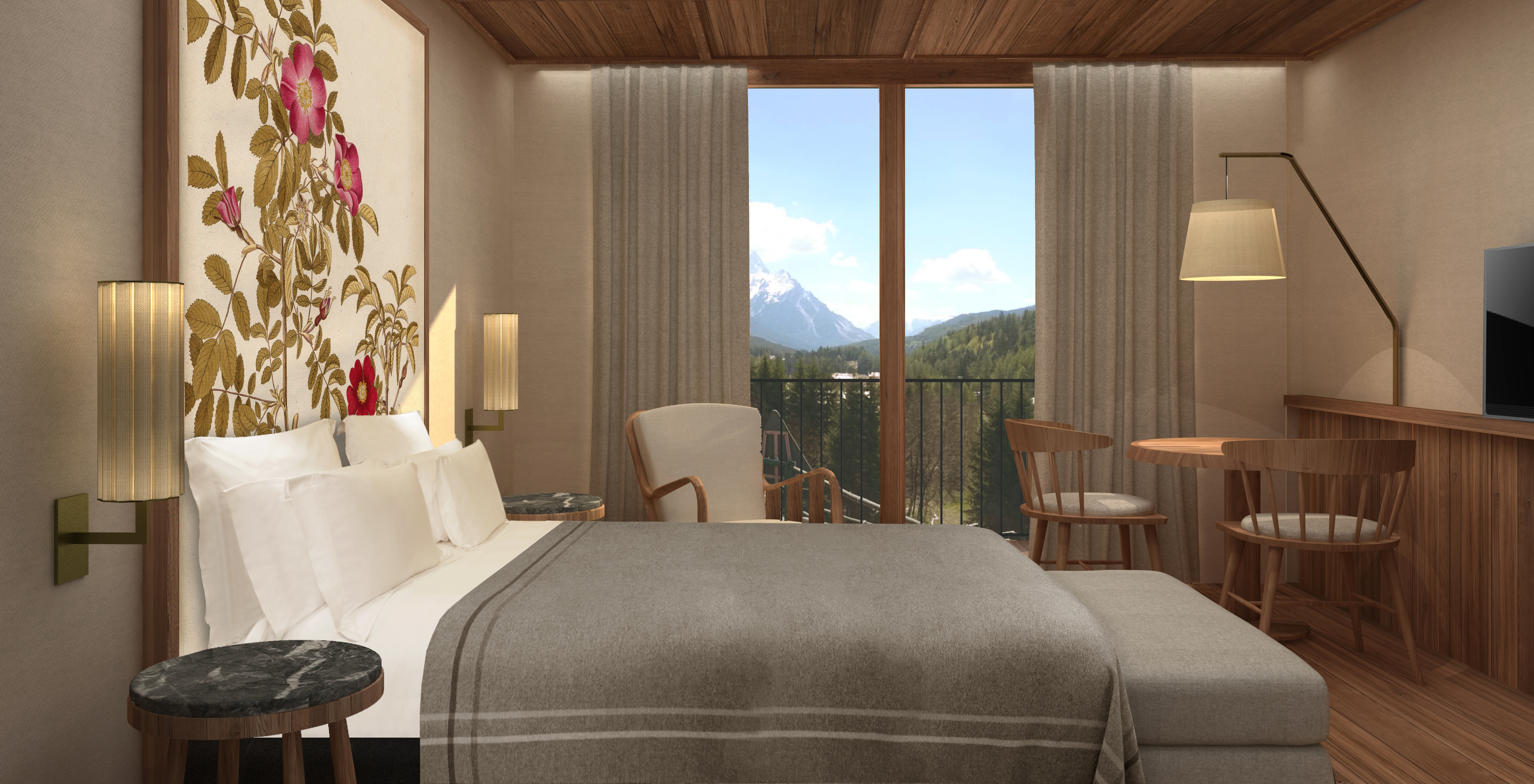Una camera del Faloria Mountain Spa Resort 