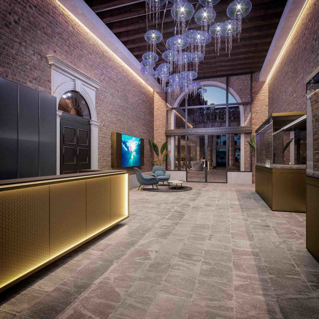 La hall dell'Hotel Aquarius Venice affiliato al brand Ascend Hotel Collection